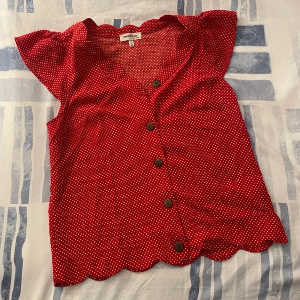 🍓Red Polka Dot Shirt 🍓